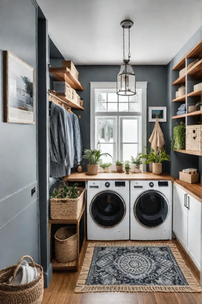 Bohemian Chic Mudroom Laundry Room