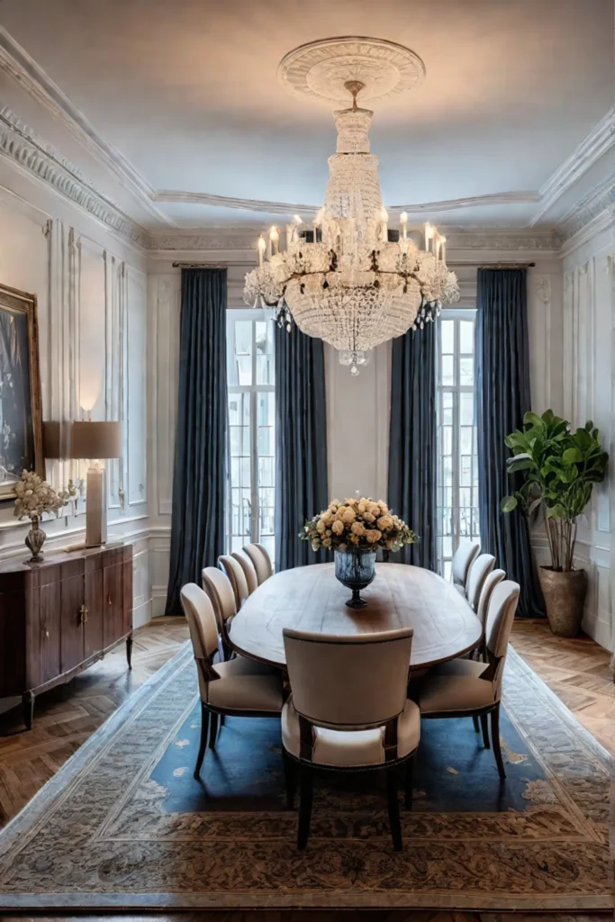 Classic dining room mahogany table