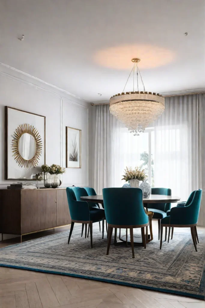 Classic dining room with modern accents