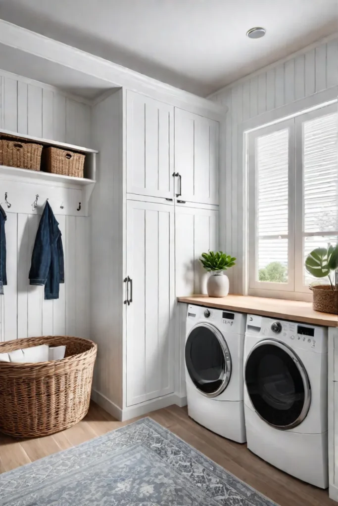 Coastal Mudroom Laundry Room