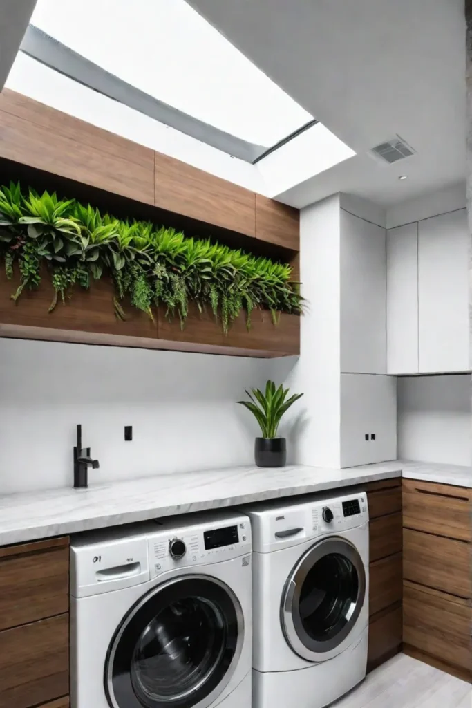 Compact Laundry with NatureInspired Elements