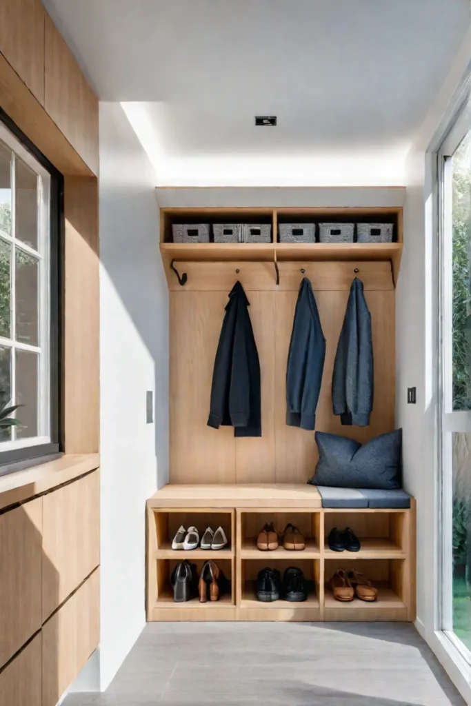 Compact Mudroom Laundry Room Combo