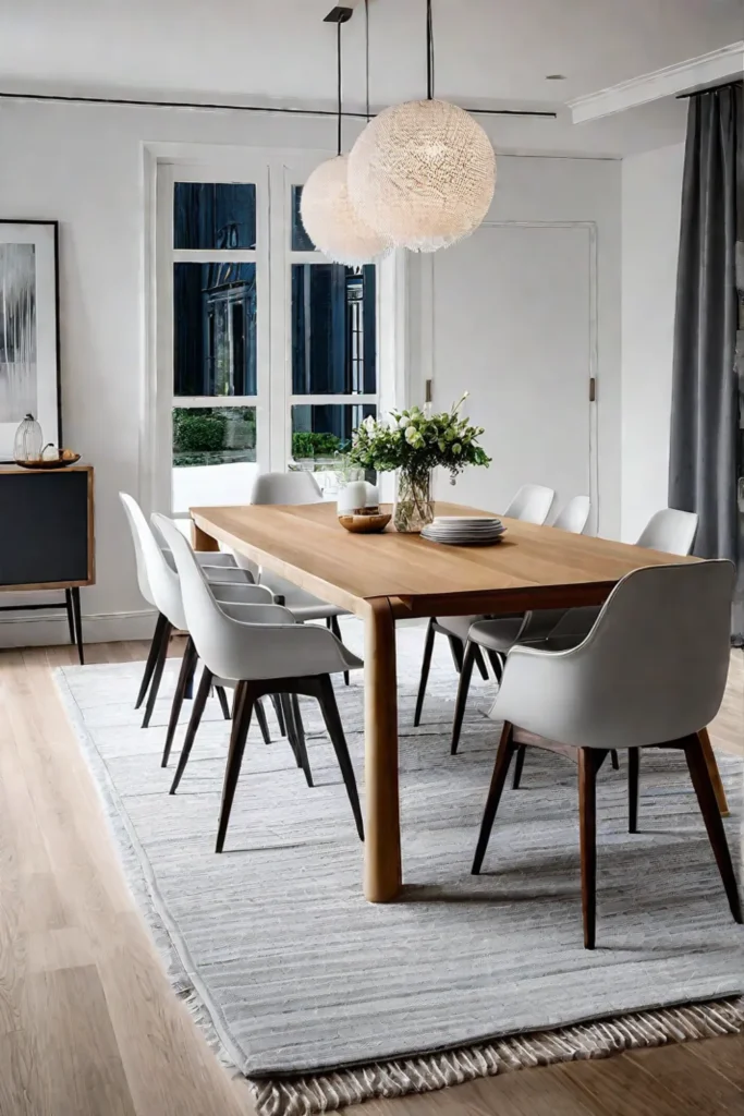 Contemporary dining room molded plastic chairs