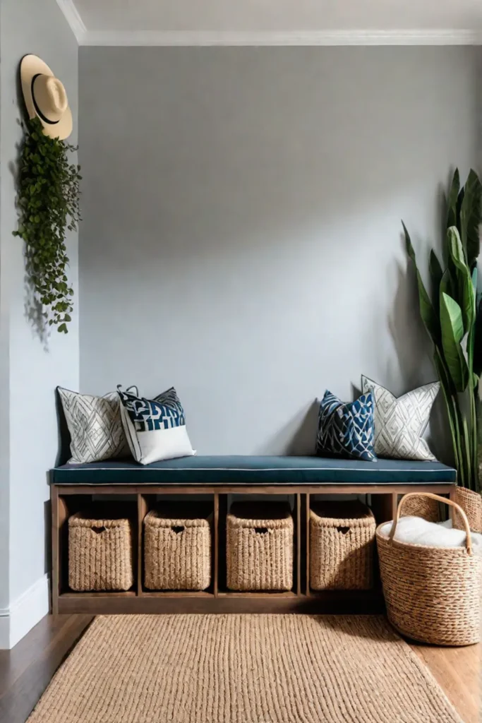 Cozy mudroom decor