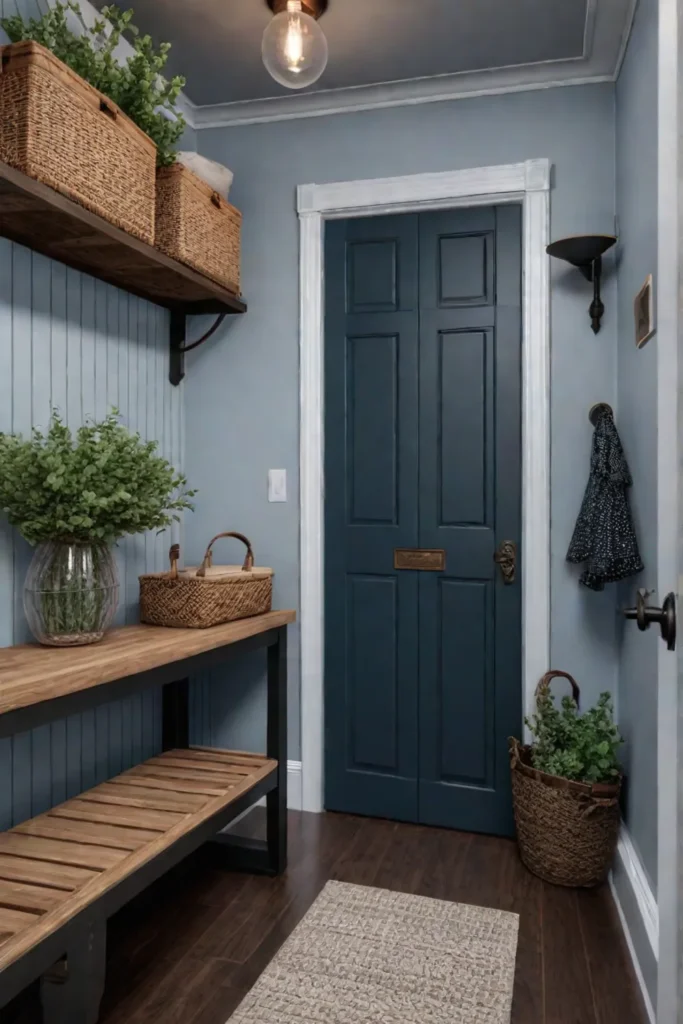 DIY mudroom storage