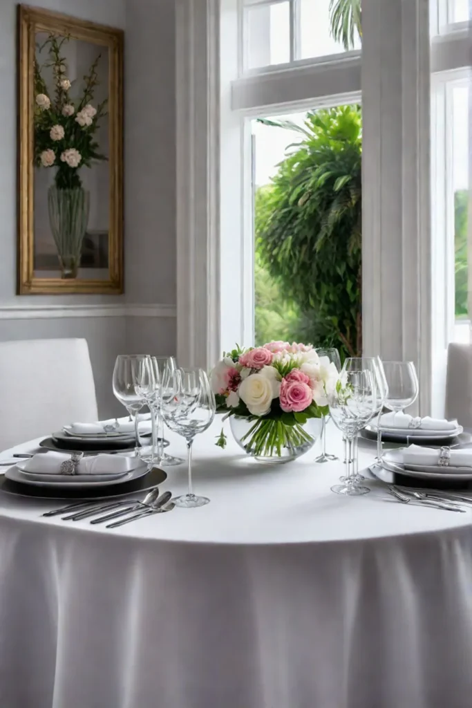 Dinner party ready table