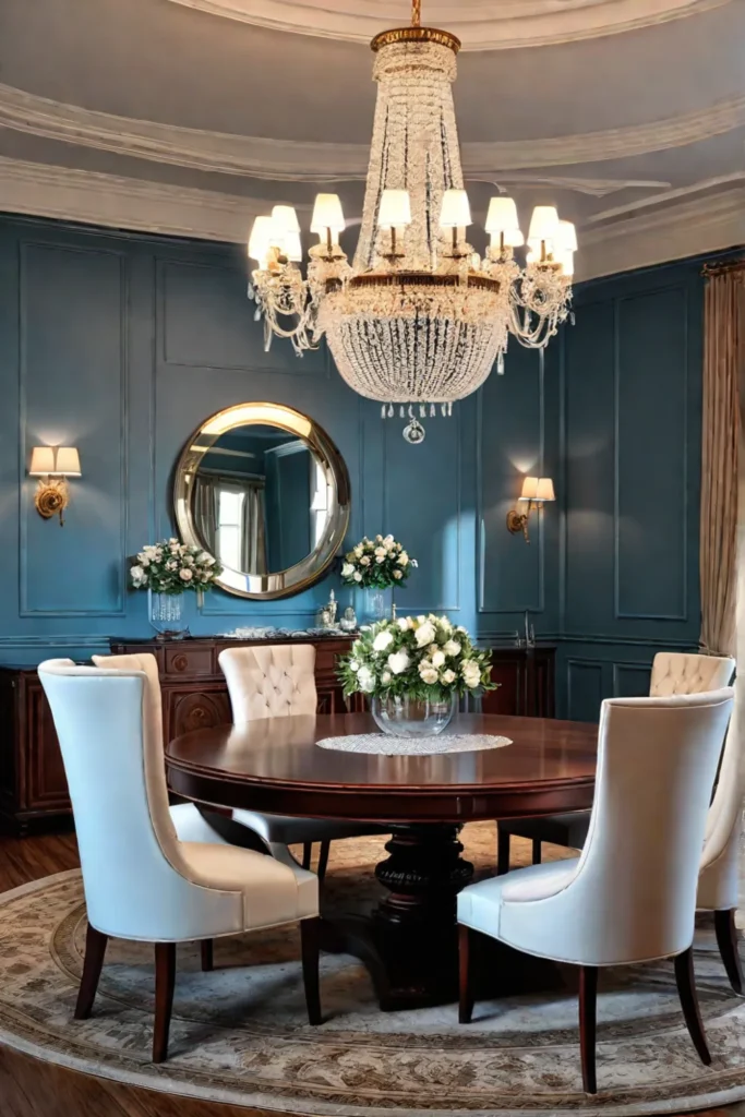 Elegant dining room crystal chandelier