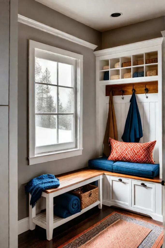 Functional mudroom decor