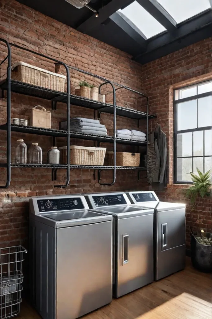 Industrial Chic Laundry Room