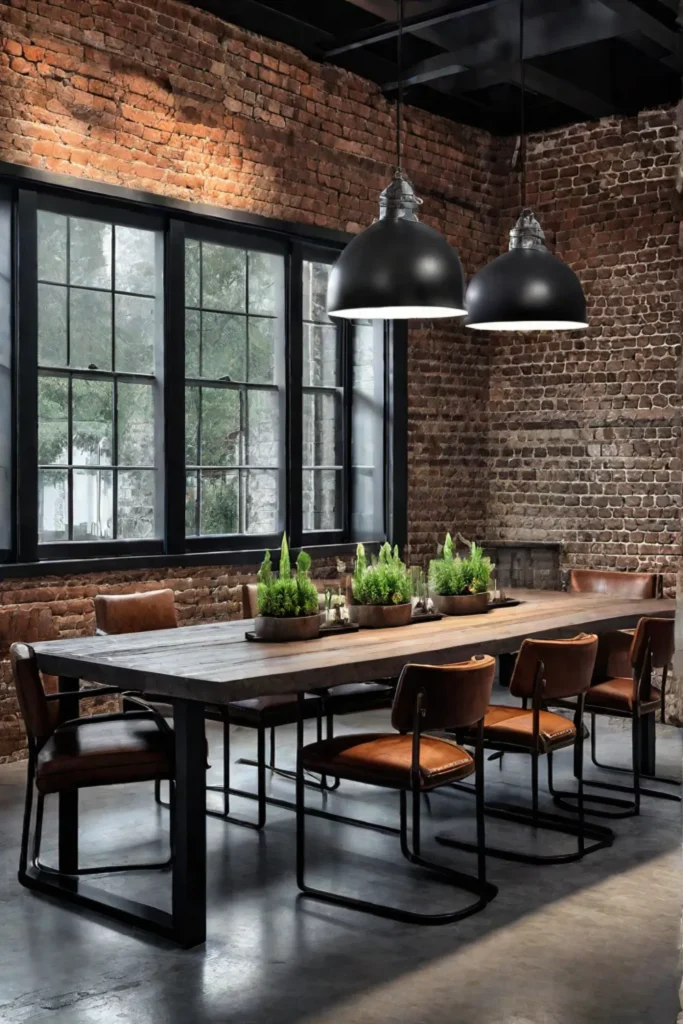 Industrial Chic dining room edgy and stylish