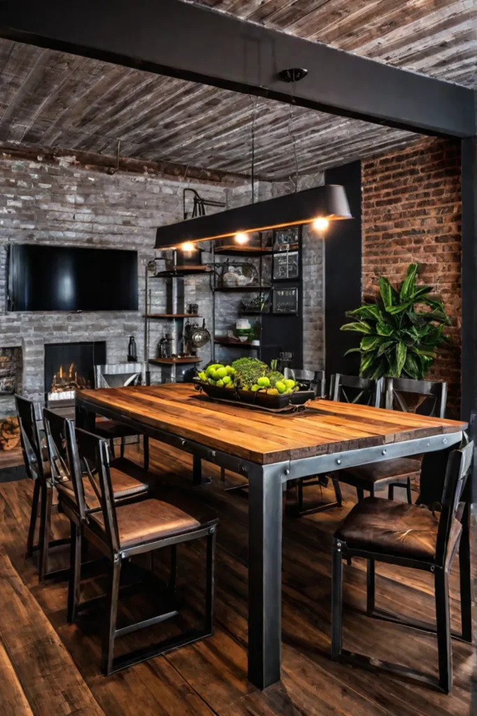 Industrial dining table