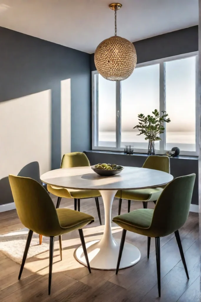 Inviting dining nook with an extendable table