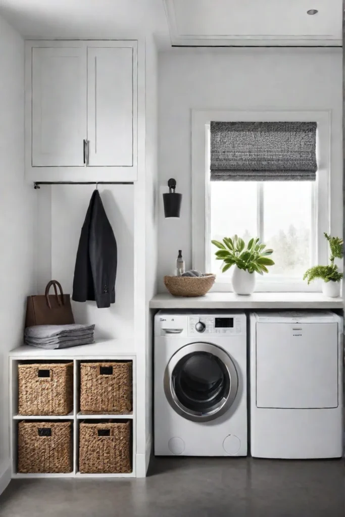 Minimalist Mudroom Laundry Design