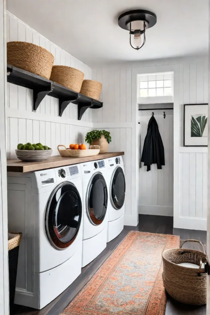 Modern Farmhouse Mudroom Laundry