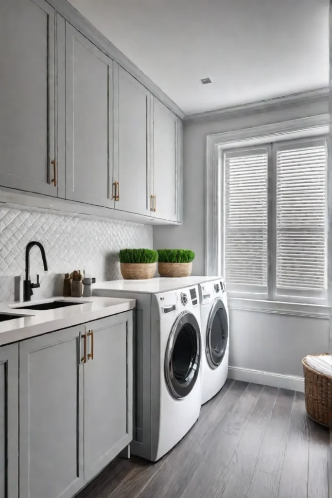 Modern laundry room with energyefficient appliances