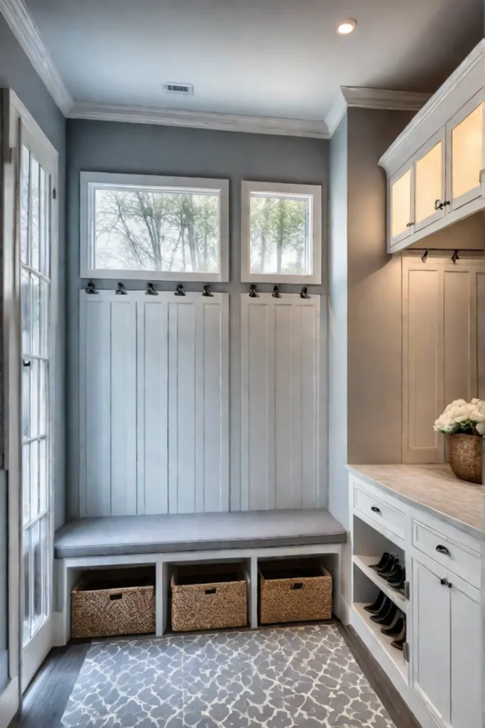 Mudroom with ample storage