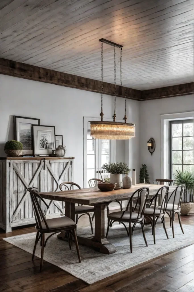 Rustic dining table farmhouse style