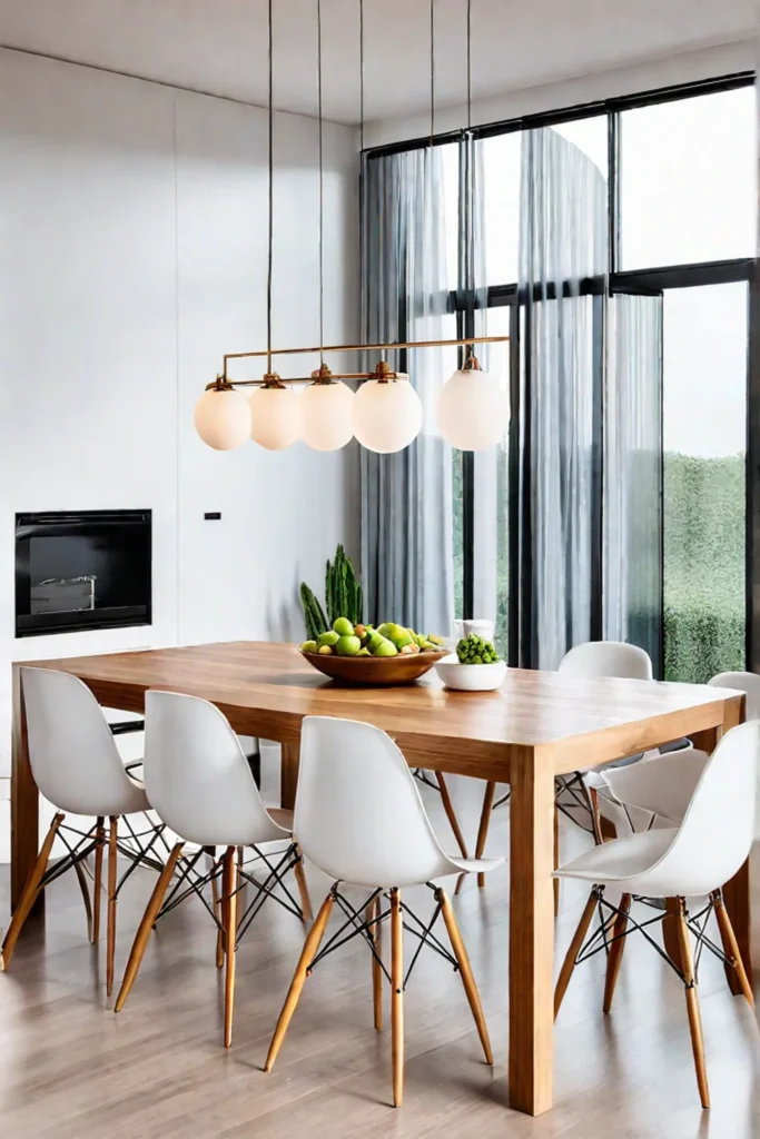 Scandinavian dining room minimalist and bright