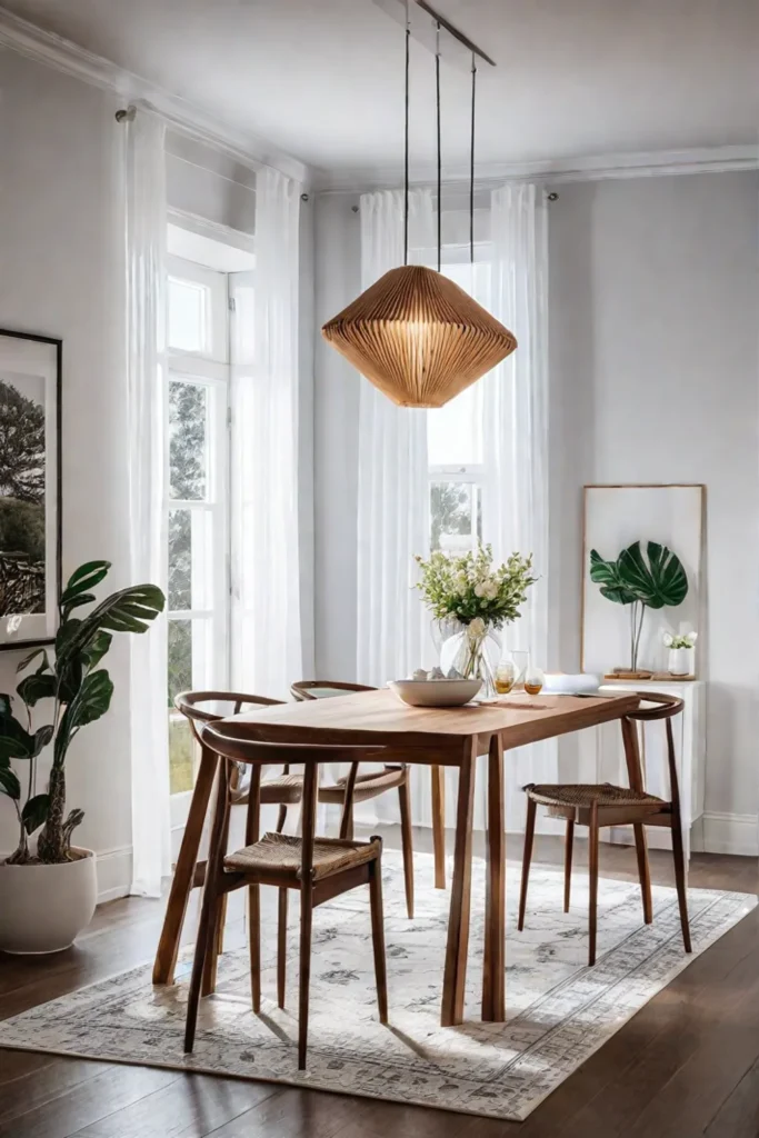 White and wood interior Scandinavian style